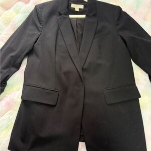 Michael Kors Black Single-Button Longline Blazer - Size 12